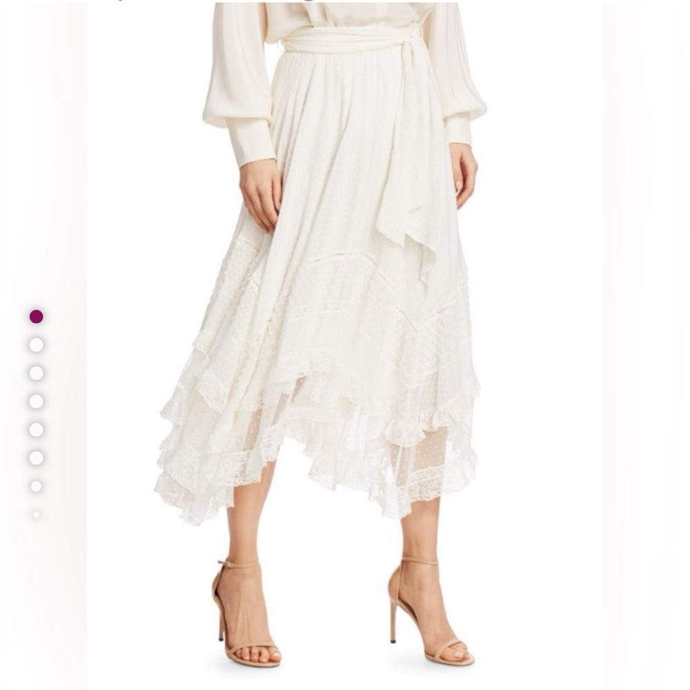 Zimmermann Cream Sheer Skirt